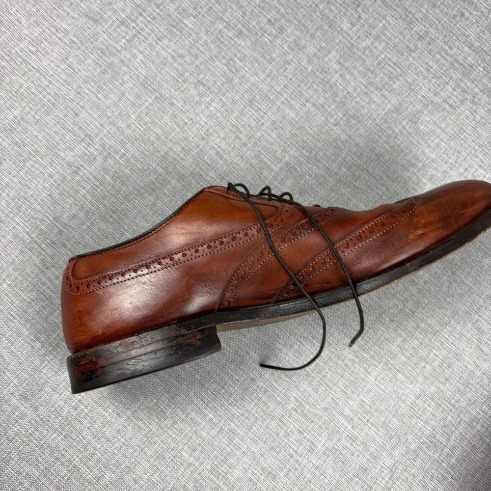 Allen Edmonds Birmingham Wingtip Oxford Dress Shoes Brown Leather USA Mens 11 D
